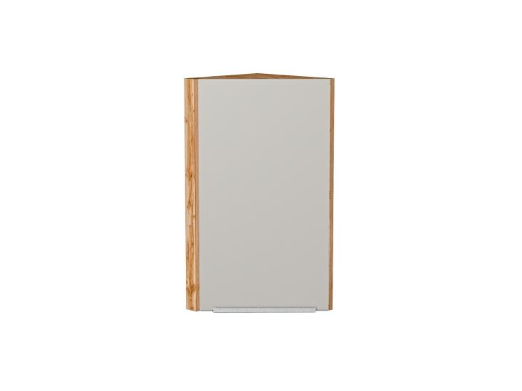 Шкаф верхний торцевой Фьюжн 300 Silky Light Grey / Дуб Вотан