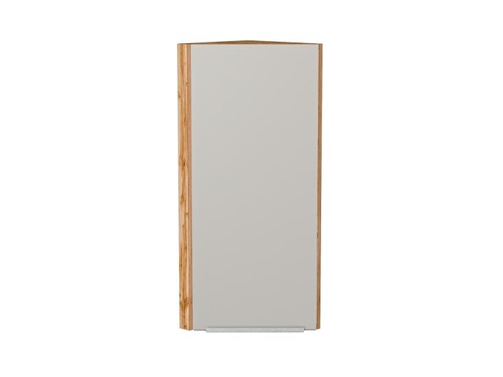 Шкаф верхний торцевой Фьюжн 300Н Silky Light Grey / Дуб Вотан