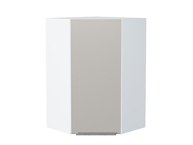 Шкаф верхний угловой Фьюжн 590Н Silky Light Grey / Белый