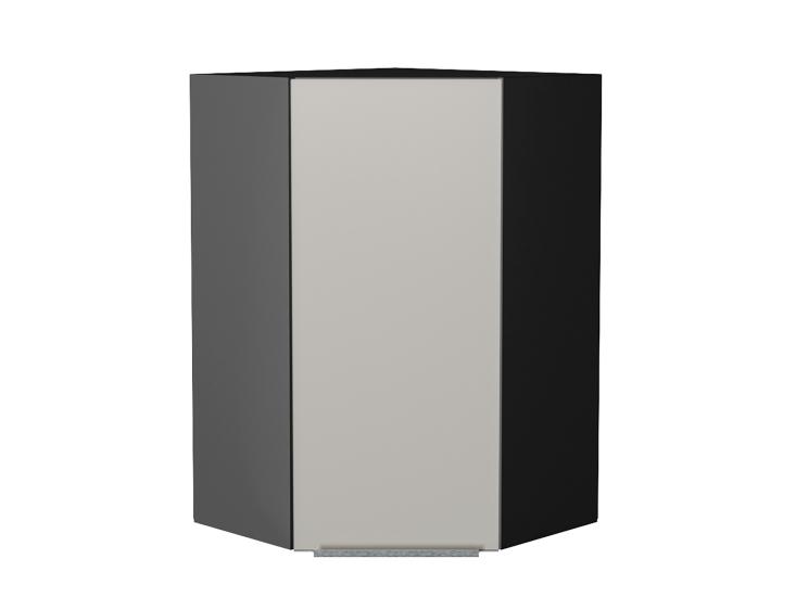 Шкаф верхний угловой Фьюжн 590Н Silky Light Grey / Graphite