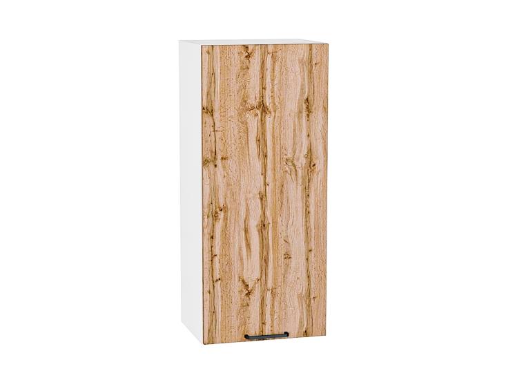 Шкаф верхний Флэт 400Н Wotan Oak 2S / Белый