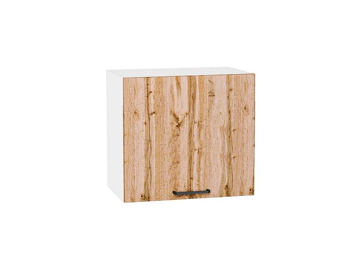 Шкаф верхний горизонтальный Флэт 500Н Wotan Oak 2S / Белый
