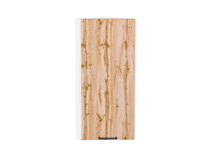 Шкаф верхний торцевой Флэт 300Н Wotan Oak 2S / Белый