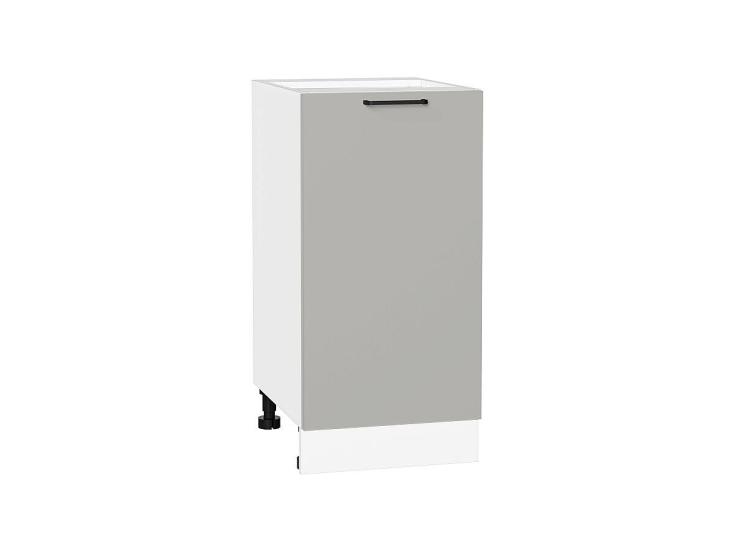 Шкаф нижний Флэт 400 Light Grey In 2S / Белый