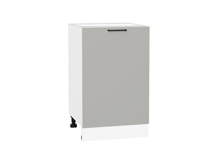 Шкаф нижний Флэт 500 Light Grey In 2S / Белый