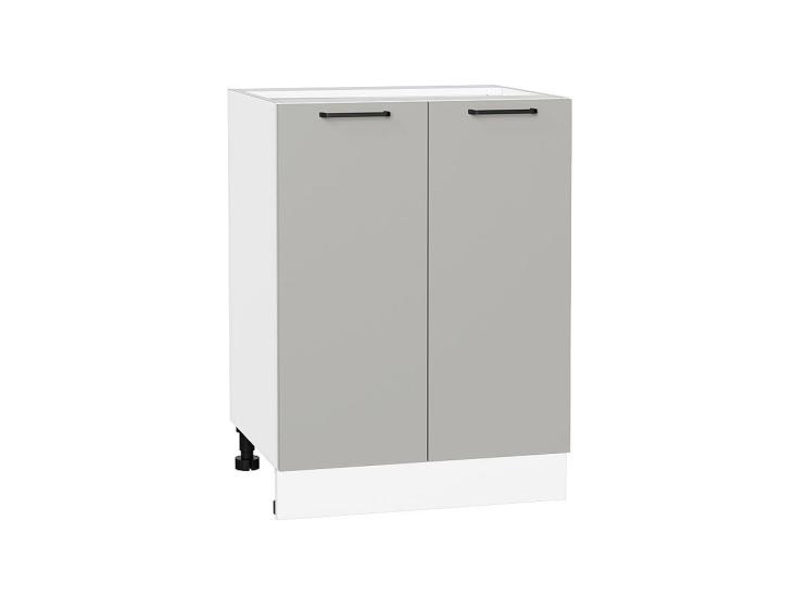Шкаф нижний Флэт 600 Light Grey In 2S / Белый
