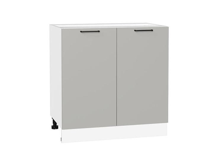 Шкаф нижний Флэт 800 Light Grey In 2S / Белый