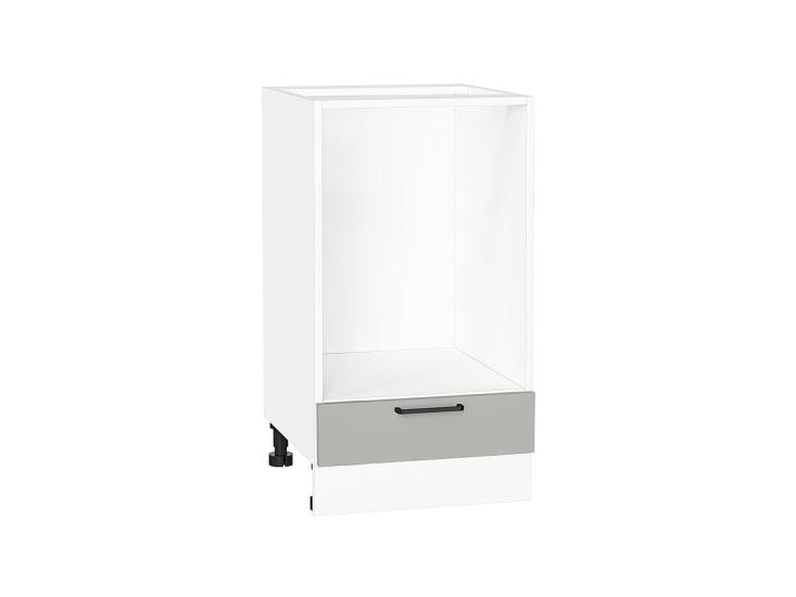 Шкаф под духовку Флэт 450 Light Grey In 2S / Белый