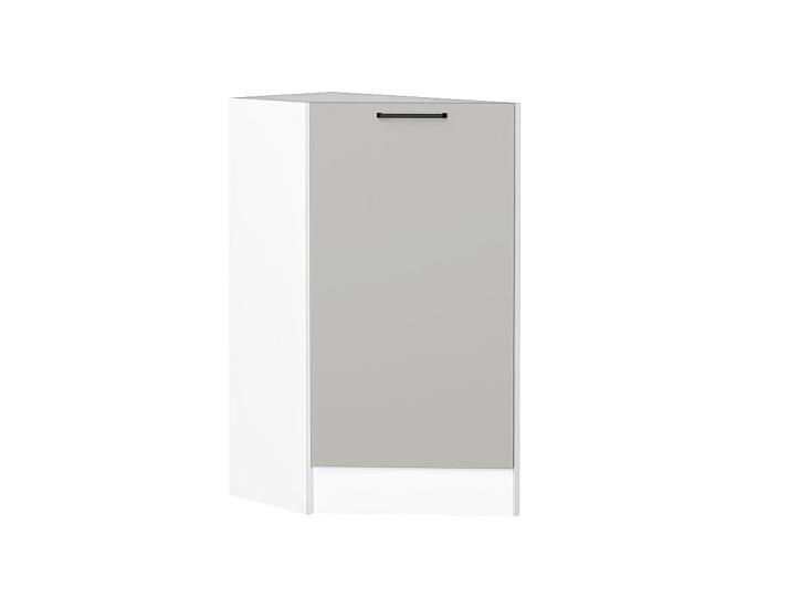 Шкаф нижний торцевой Флэт 300 (прав.) Light Grey In 2S / Белый