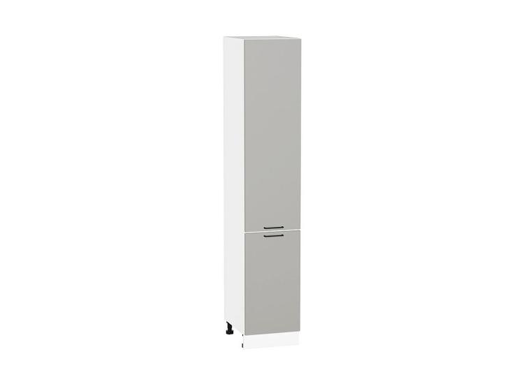 Шкаф пенал Флэт 400 (для верхних шкафов 720) Light Grey In 2S / Белый