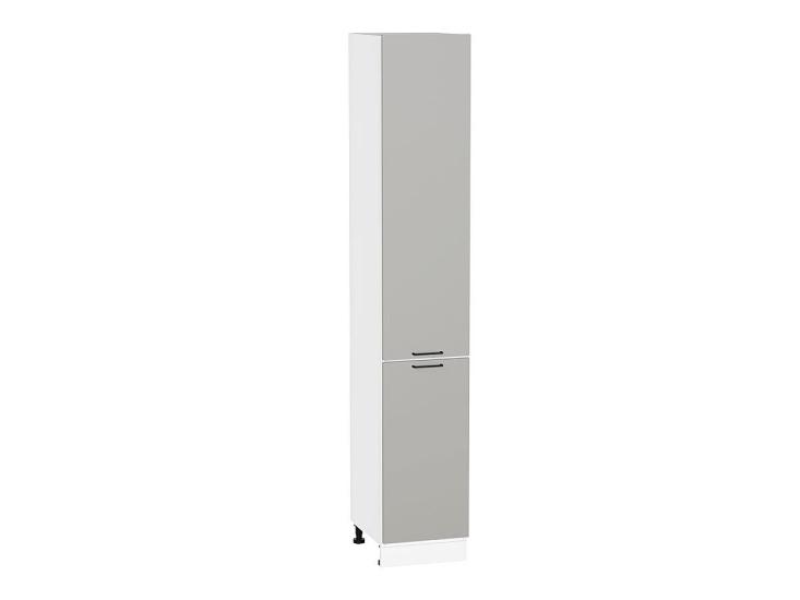 Шкаф пенал Флэт 400Н (для верхних шкафов 920) Light Grey In 2S / Белый