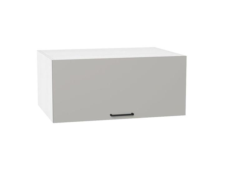 Шкаф верхний горизонтальный с увеличенной глубиной Флэт 810 Light Grey In 2S / Белый