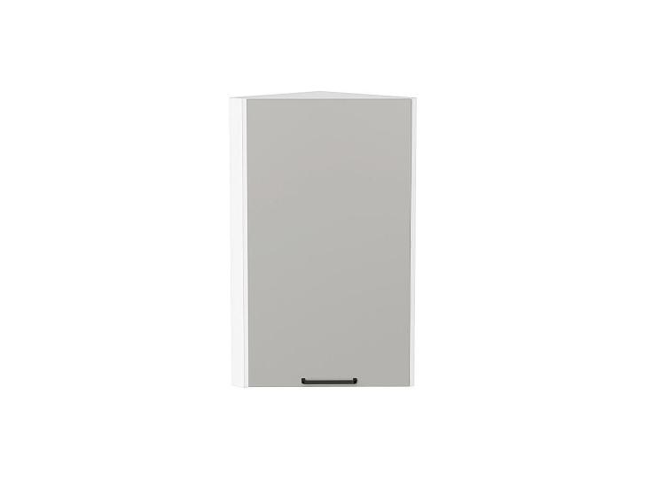 Шкаф верхний торцевой Флэт 300 Light Grey In 2S / Белый