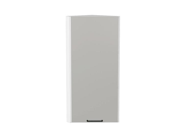 Шкаф верхний торцевой Флэт 300Н Light Grey In 2S / Белый