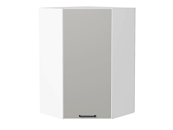 Шкаф верхний угловой Флэт 590Н Light Grey In 2S / Белый