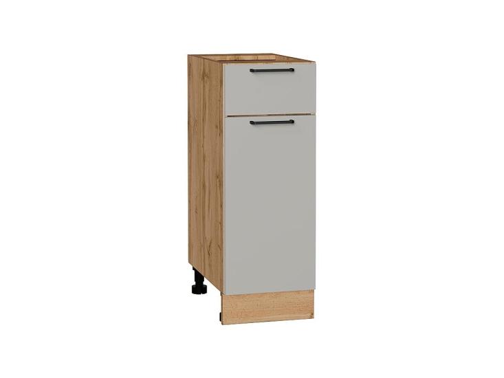 Шкаф нижний с 1 ящиком Флэт 300 Light Grey In 2S / Дуб вотан