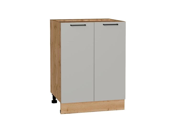 Шкаф нижний Флэт 600 Light Grey In 2S / Дуб вотан