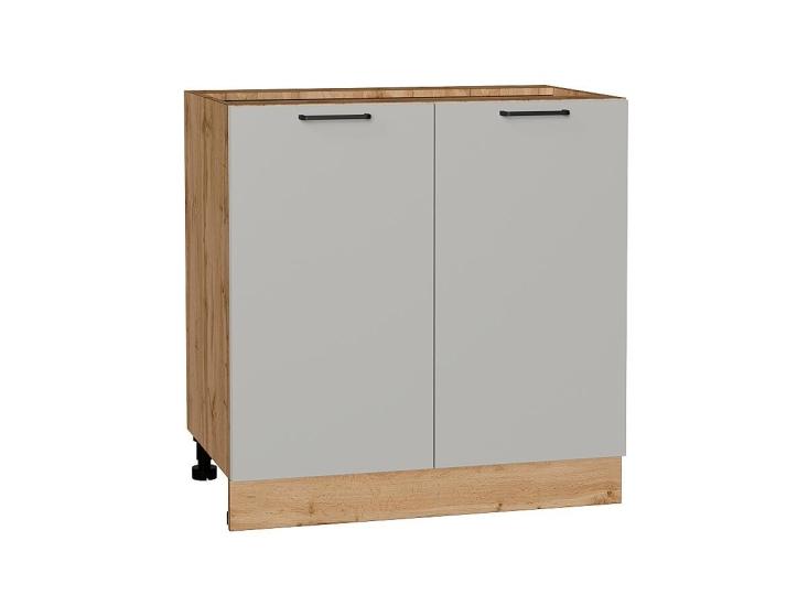 Шкаф нижний Флэт 800 Light Grey In 2S / Дуб вотан