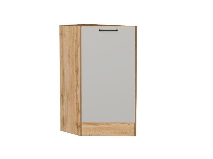 Шкаф нижний торцевой Флэт 300 (прав.) Light Grey In 2S / Дуб вотан