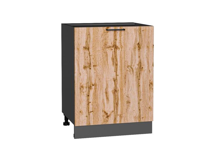Шкаф нижний Флэт 600М Wotan Oak 2S / Graphite
