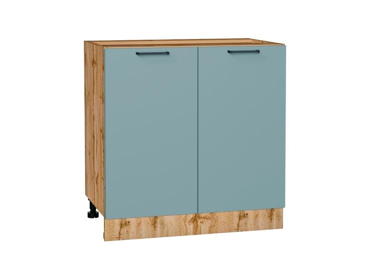 Шкаф нижний Флэт 800 Grey-green In 2S / Дуб Вотан