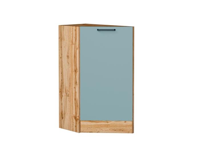 Шкаф нижний торцевой Флэт 300 (прав.) Grey-green In 2S / Дуб Вотан
