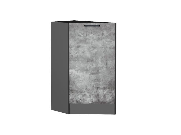 Шкаф нижний торцевой Флэт 300 (прав.) Temple Stone 2S / Graphite