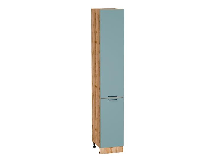 Шкаф пенал Флэт 400Н (для верхних шкафов 920) Grey-green In 2S / Дуб Вотан