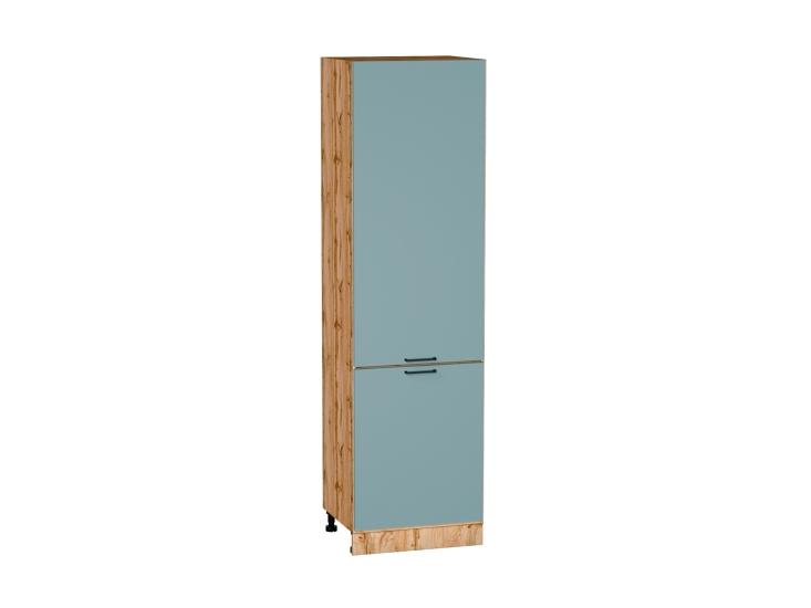 Шкаф пенал Флэт 600 (для верхних шкафов 720) Grey-green In 2S / Дуб Вотан