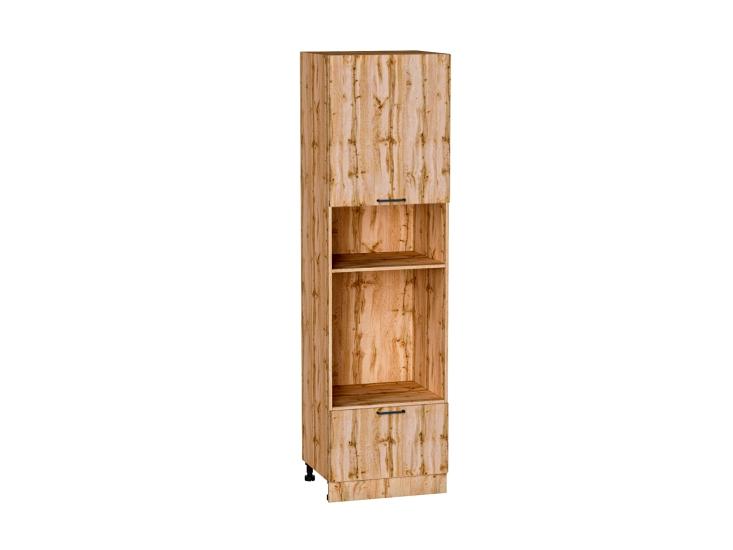 Шкаф пенал под бытовую технику Флэт 600 (для верхних шкафов 720) Wotan Oak 2S / Дуб Вотан