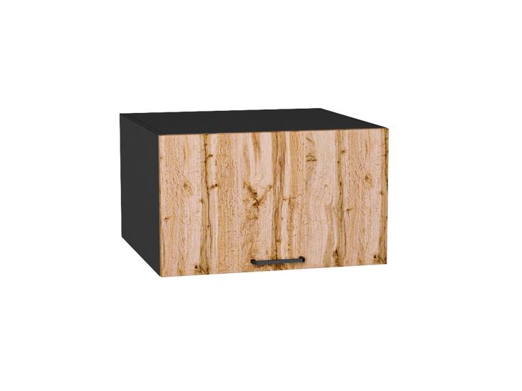 Шкаф верхний горизонтальный с увеличенной глубиной Флэт 610 Wotan Oak 2S / Graphite