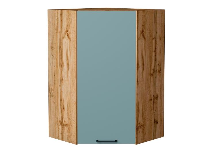 Шкаф верхний угловой Флэт 590Н Grey-green In 2S / Дуб Вотан