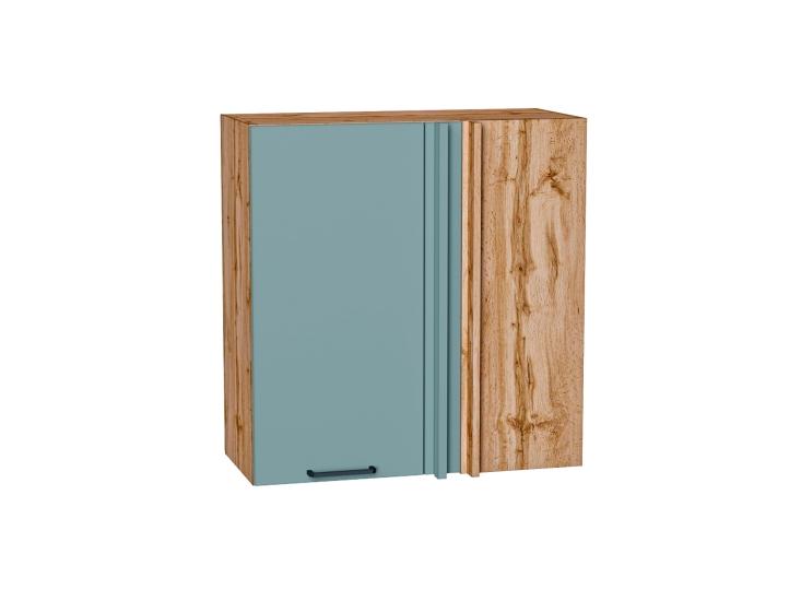 Шкаф верхний прямой угловой Флэт 700 Grey-green In 2S / Дуб Вотан