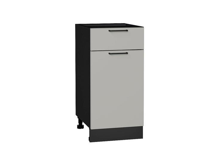 Шкаф нижний с 1 ящиком Флэт 400 Light Grey In 2S / Graphite