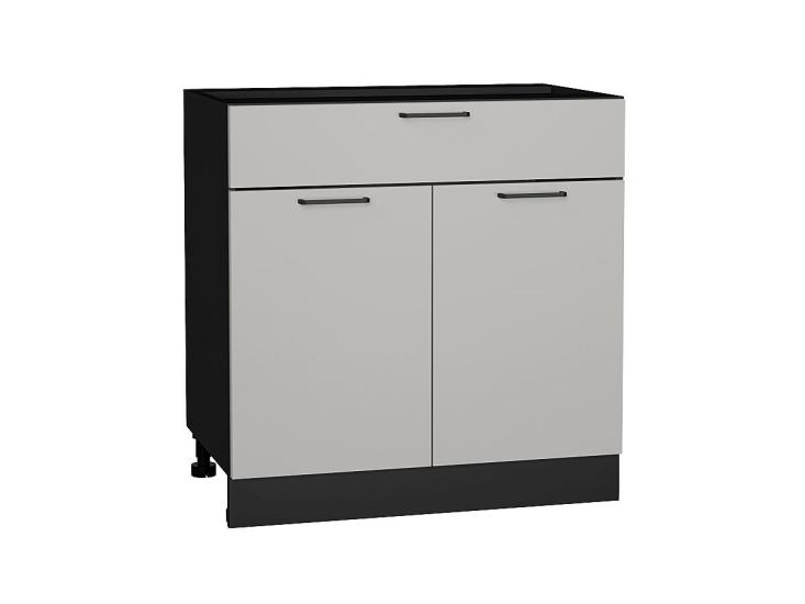 Шкаф нижний с 1 ящиком Флэт 800 Light Grey In 2S / Graphite