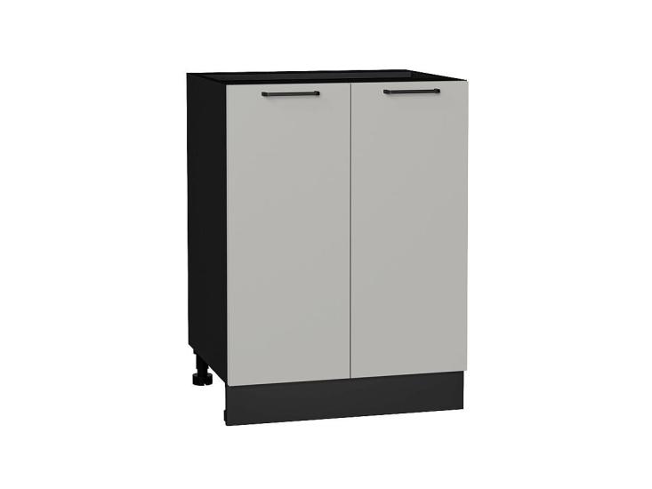 Шкаф нижний Флэт 600 Light Grey In 2S / Graphite