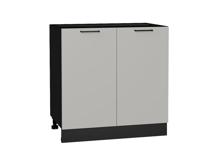 Шкаф нижний Флэт 800 Light Grey In 2S / Graphite