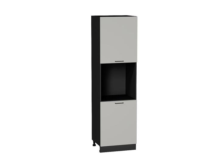 Шкаф пенал под бытовую технику Флэт 600 (для верхних шкафов 720) Light Grey In 2S / Graphite