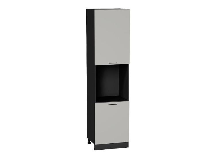 Шкаф пенал под бытовую технику Флэт 600Н (для верхних шкафов 920) Light Grey In 2S / Graphite