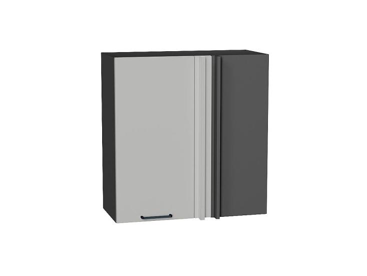 Шкаф верхний прямой угловой Флэт 700 Light Grey In 2S / Graphite