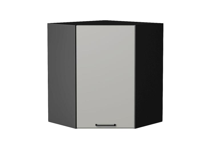 Шкаф верхний угловой Флэт 590 Light Grey In 2S / Graphite