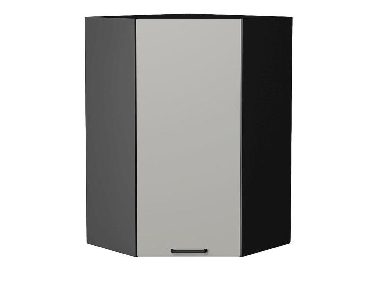 Шкаф верхний угловой Флэт 590Н Light Grey In 2S / Graphite