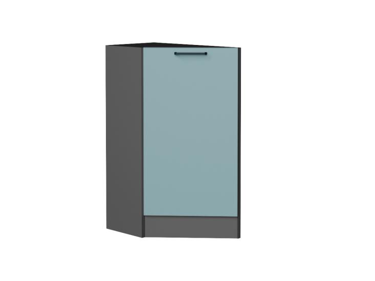 Шкаф нижний торцевой Флэт 300 (прав.) Grey-green In 2S / Graphite