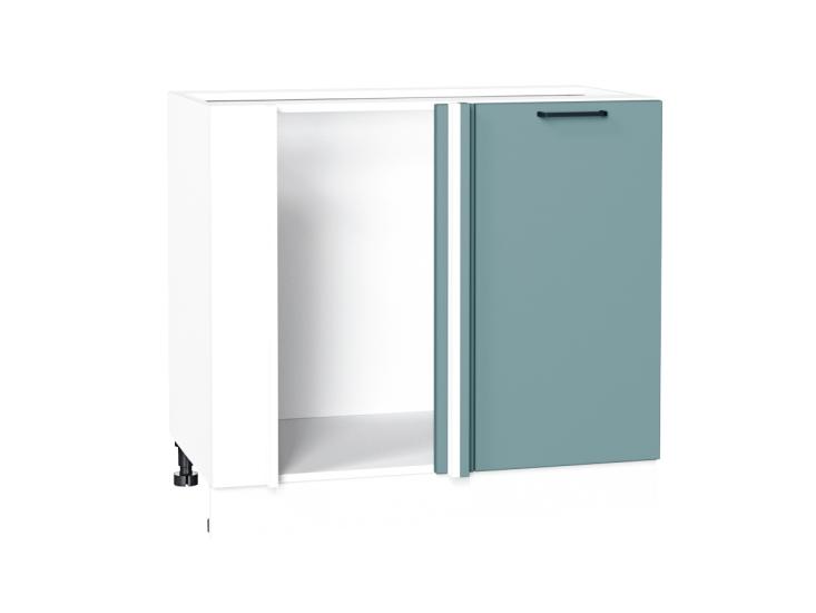 Шкаф нижний угловой Флэт 990М Grey-green In 2S / Белый