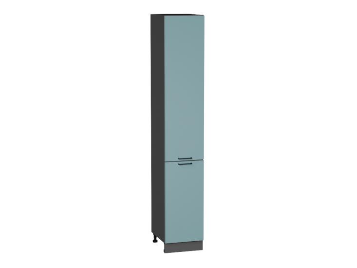 Шкаф пенал Флэт 400Н (для верхних шкафов 920) Grey-green In 2S / Graphite