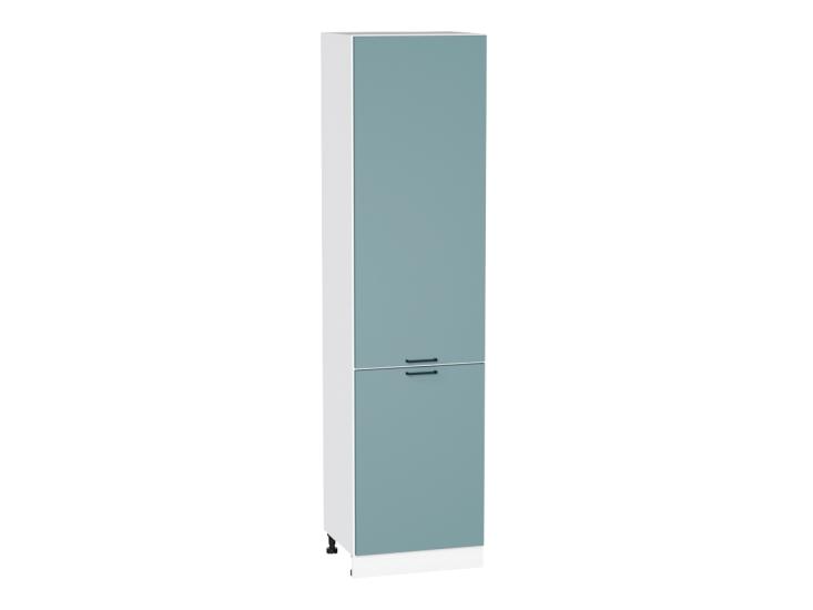 Шкаф пенал Флэт 600Н (для верхних шкафов 920) Grey-green In 2S / Белый