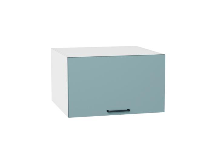 Шкаф верхний горизонтальный с увеличенной глубиной Флэт 610 Grey-green In 2S / Белый