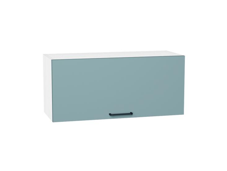 Шкаф верхний горизонтальный Флэт 800 Grey-green In 2S / Белый