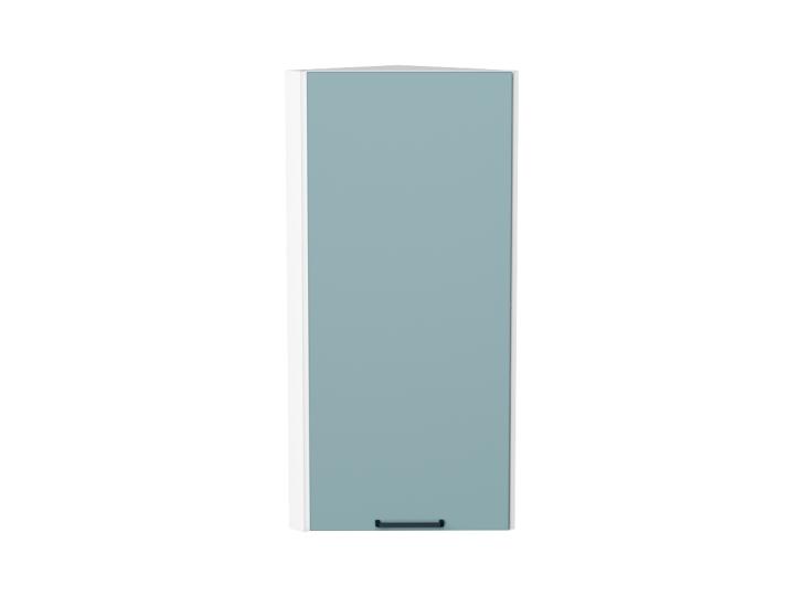 Шкаф верхний торцевой Флэт 300Н Grey-green In 2S / Белый