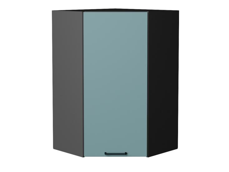 Шкаф верхний угловой Флэт 590Н Grey-green In 2S / Graphite